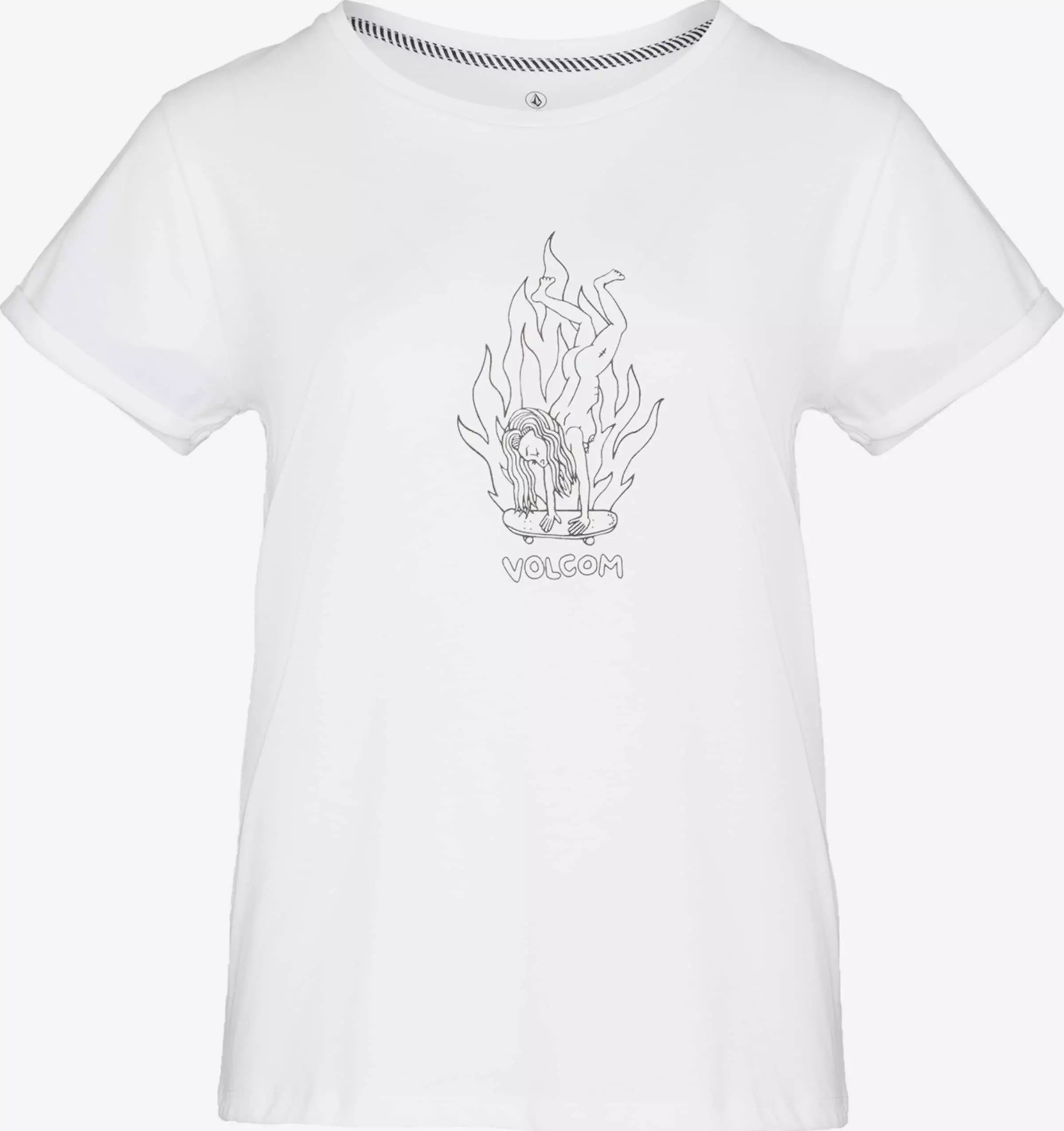 Volcom T-shirts T-shirt Radical Daze Femme Blanc 3 Volcom T-shirts T-shirt Radical Daze Femme Blanc