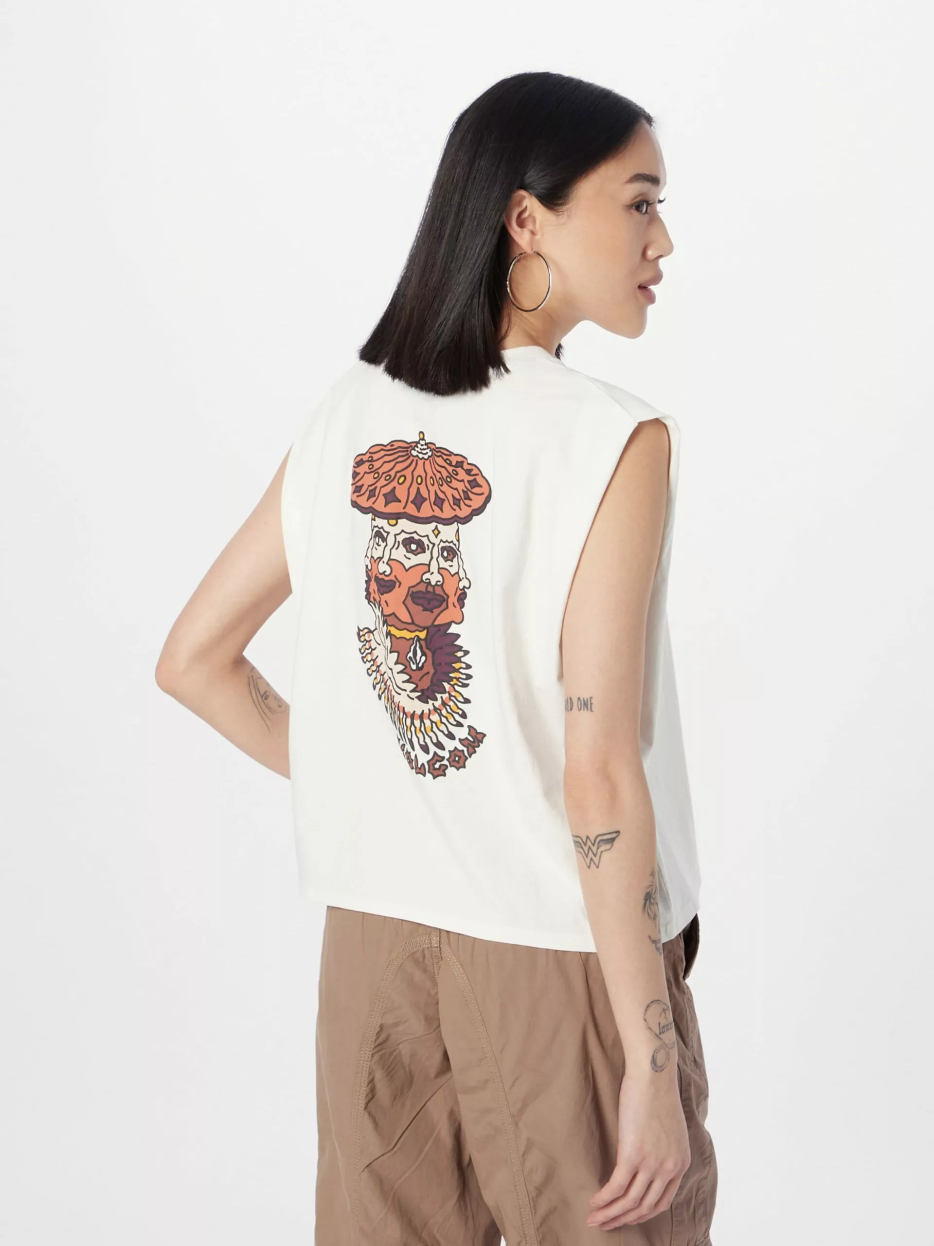 Volcom Hauts Sans Manches Haut Connected Minds Femme Blanc 5 Volcom Hauts Sans Manches Haut Connected Minds Femme Blanc – Image 3