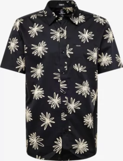 Volcom Chemises Décontractées Coupe Regular Chemise LAZY DAZEY Homme Noir