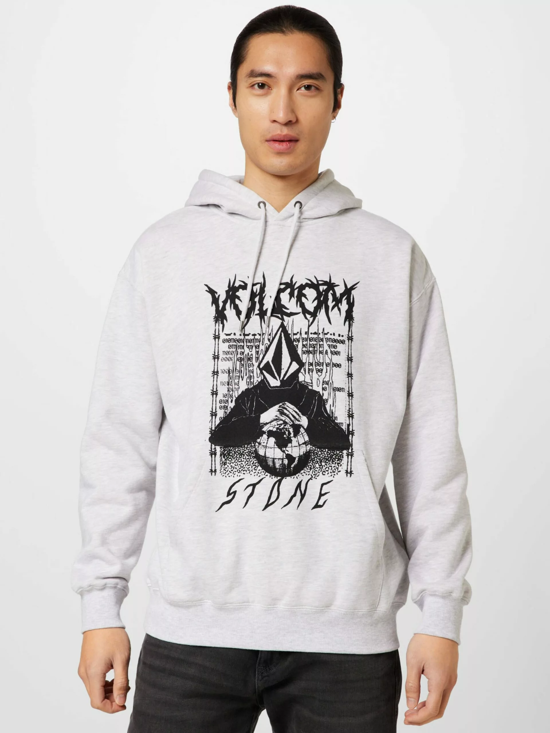 Volcom Sweats à Capuche Sweat-shirt EDENER Homme Gris Chiné 5 Volcom Sweats à Capuche Sweat-shirt EDENER Homme Gris Chiné – Image 3