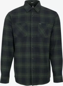 Volcom Chemises à Carreaux Coupe Regular Chemise TONE STONE Homme Bleu Nuit
