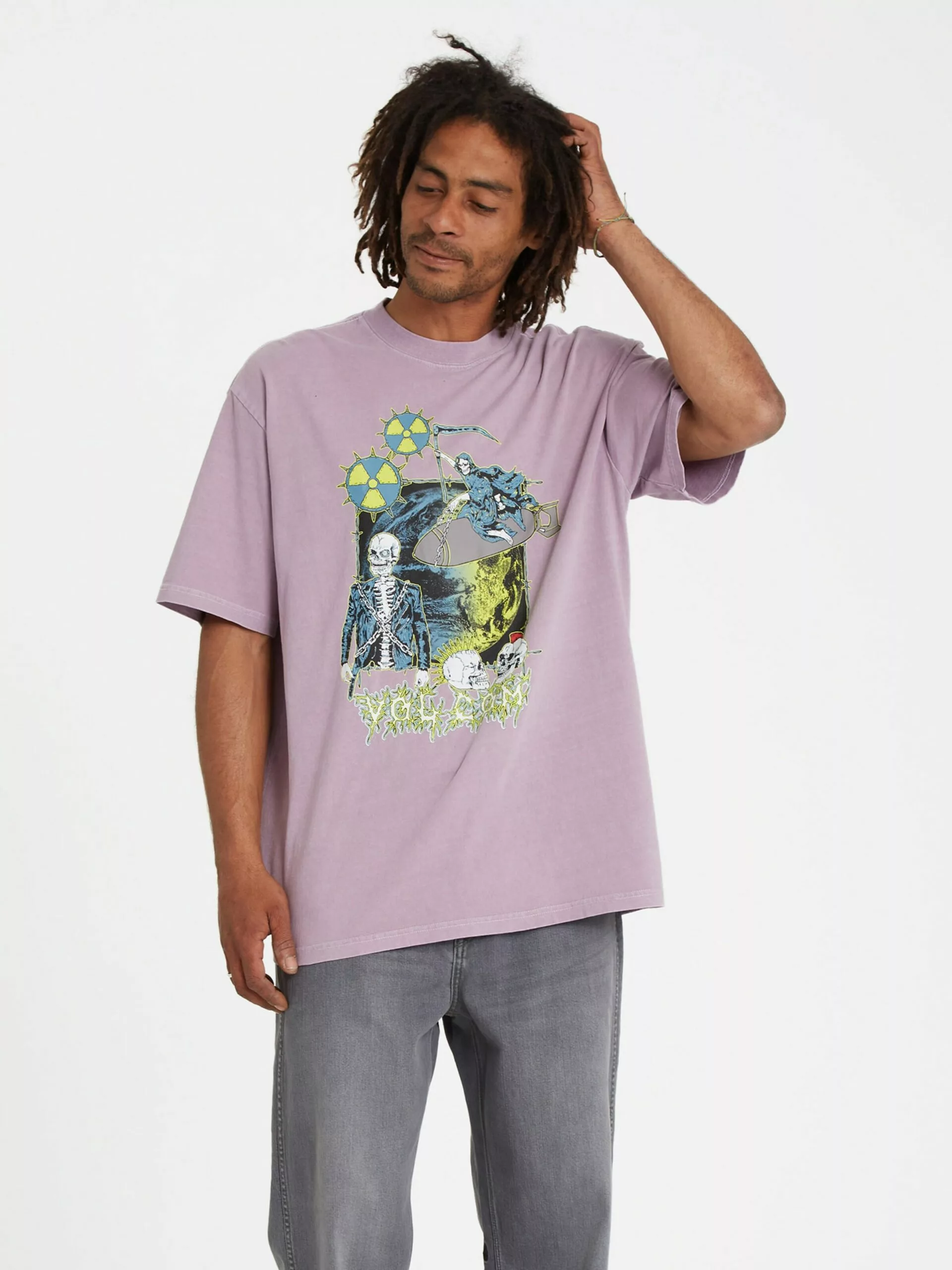 Volcom T-shirts T-Shirt Richard French Homme Lilas 4 Volcom T-shirts T-Shirt Richard French Homme Lilas – Image 2