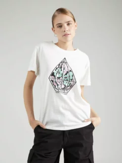 Volcom T-shirts T-shirt RADICAL DAZE Femme Blanc Cassé -Magasin d'usine Volcom 64f8cdf8cecd0e46576531de110dee09 scaled