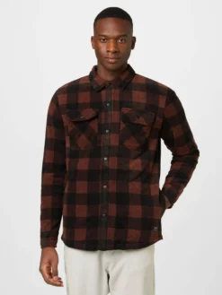 Volcom Chemises à Carreaux Coupe Regular Chemise Homme Brun Foncé -Magasin d'usine Volcom 9446e627a4eebd925cf41e513f810d4b scaled