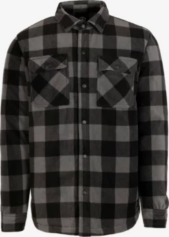 Volcom Chemises à Carreaux Fit Confort Chemise Bowered Homme Gris Foncé