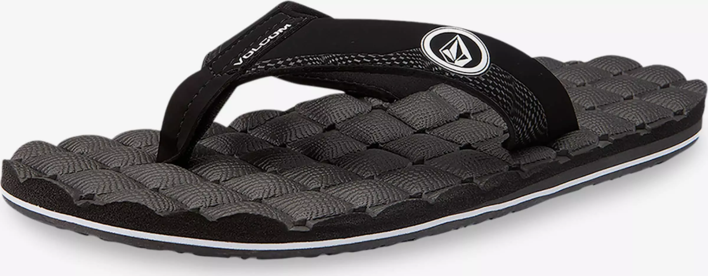 Volcom Chaussures Tongs Recliner Homme Noir 3 Volcom Chaussures Tongs Recliner Homme Noir