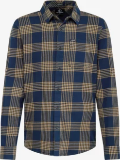 Volcom Chemises à Carreaux Coupe Regular Chemise CADEN Homme Bleu Marine