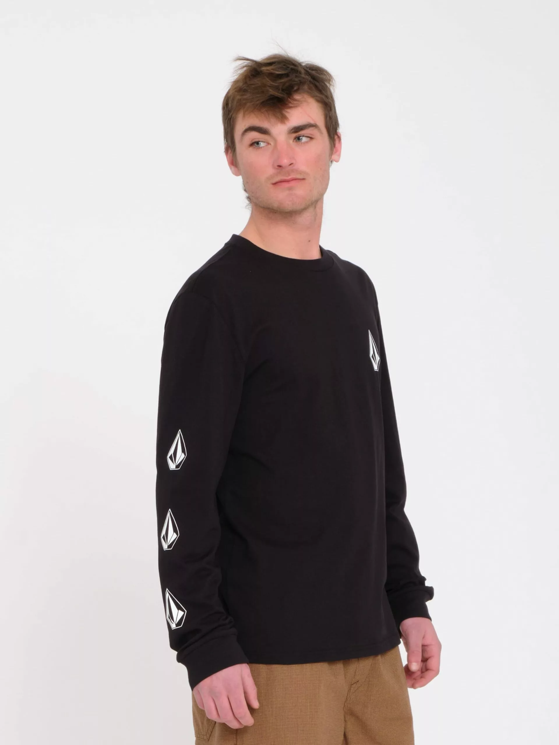 Volcom T-shirts à Manches Longues T-Shirt Homme Noir 4 Volcom T-shirts à Manches Longues T-Shirt Homme Noir – Image 2