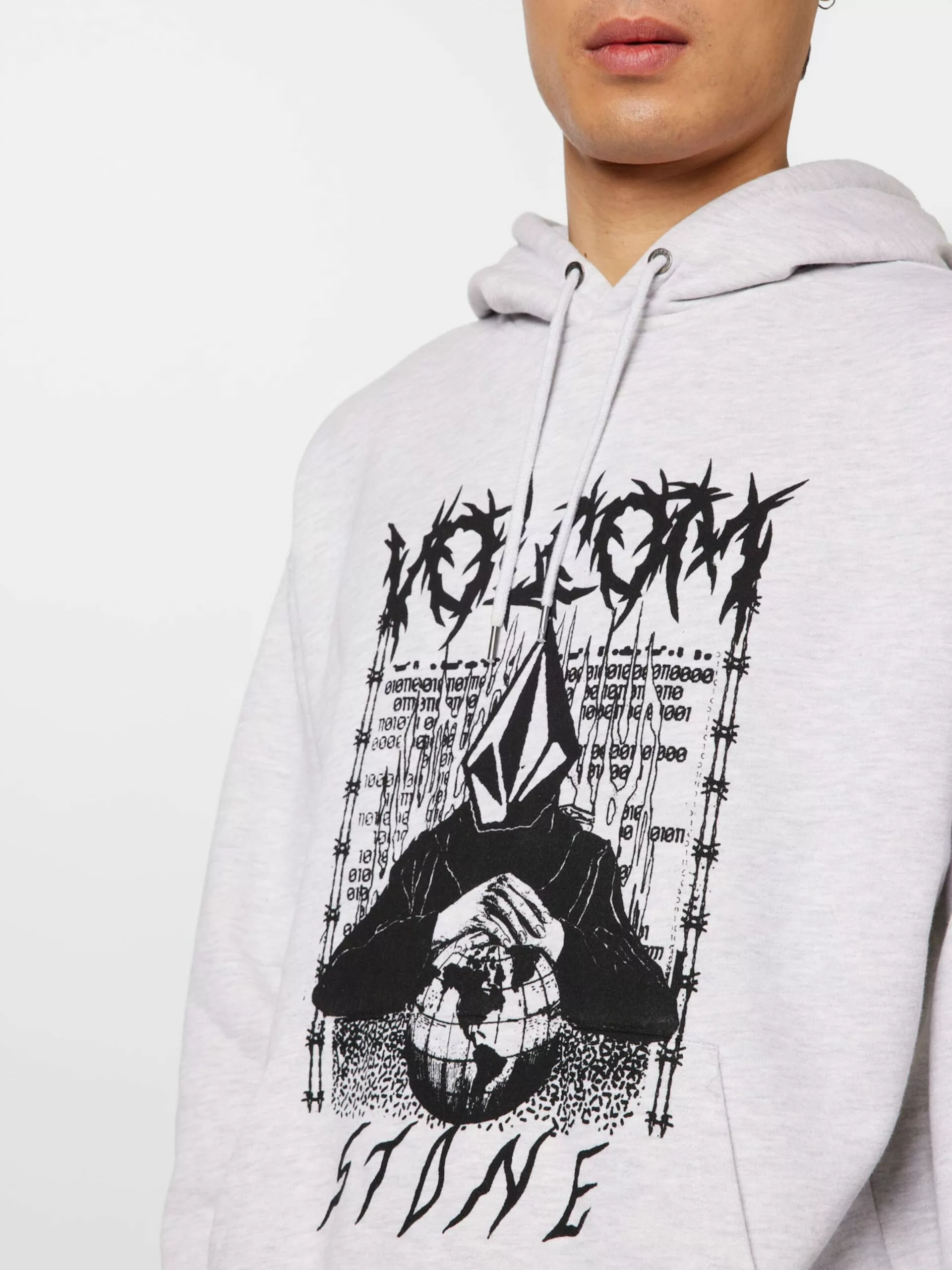 Volcom Sweats à Capuche Sweat-shirt EDENER Homme Gris Chiné 4 Volcom Sweats à Capuche Sweat-shirt EDENER Homme Gris Chiné – Image 2