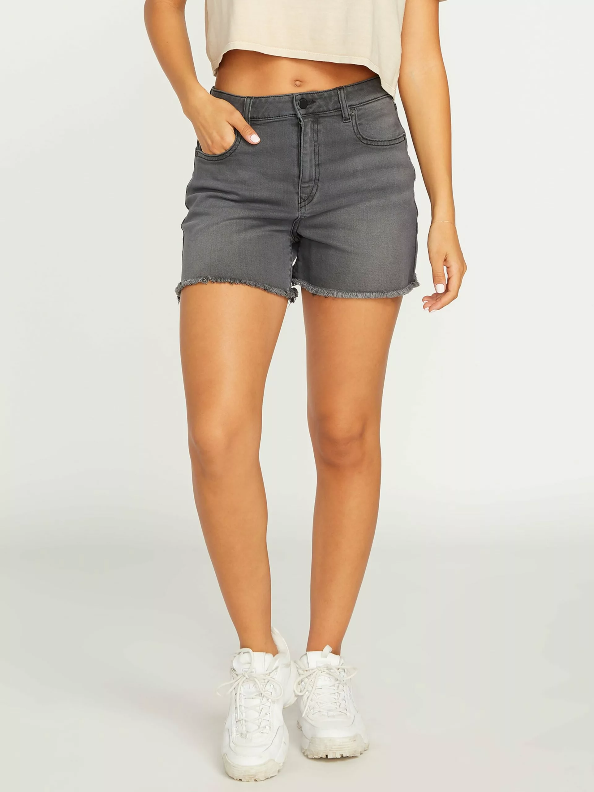 Volcom Shorts En Jean Loosefit Jean Step Femme Gris 3 Volcom Shorts En Jean Loosefit Jean Step Femme Gris