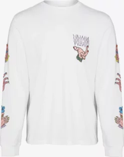 Volcom T-shirts à Manches Longues T-Shirt Connected Minds Homme Blanc