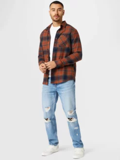 Volcom Chemises à Carreaux Coupe Regular Chemise CADEN Homme Marron -Magasin d'usine Volcom ecc16f3c053821bb99b359a52f550ac2 scaled