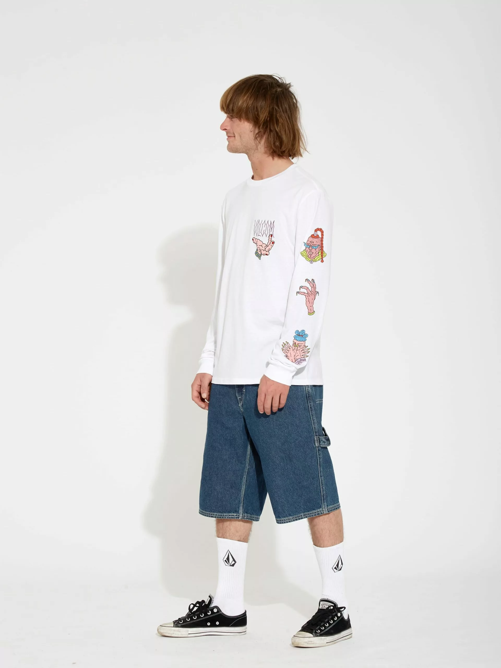 Volcom T-shirts à Manches Longues T-Shirt Connected Minds Homme Blanc 7 Volcom T-shirts à Manches Longues T-Shirt Connected Minds Homme Blanc – Image 5